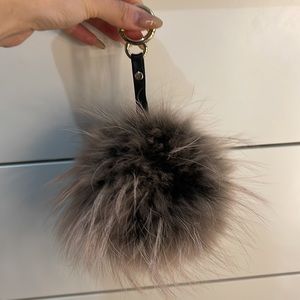 fox fur keychain